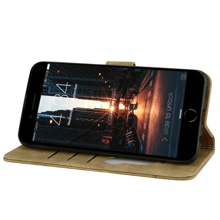 For iPhone 16e Cartoon Sakura Cat Embossed Leather Phone Case(Brown) by bashfashion