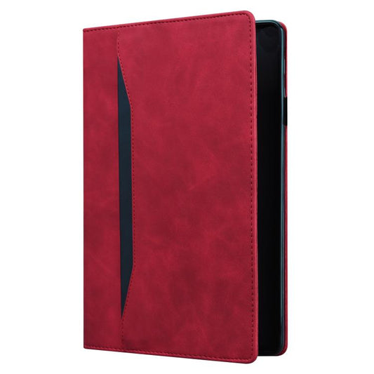 For Samsung Galaxy Tab S10 FE+ Splicing Shockproof Leather Tablet Case(Red) by bashfashion