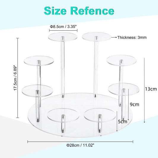 YX034 Acrylic Cupcake Shelf Cartoon Cake Display Stand(Pink) by bashfashion