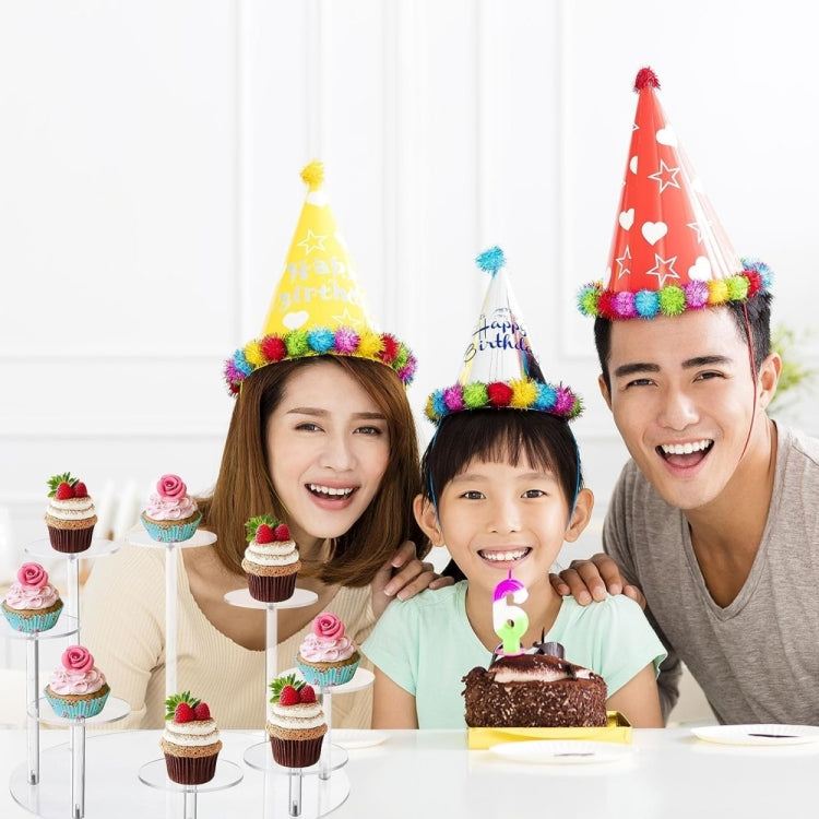 YX034 Acrylic Cupcake Shelf Cartoon Cake Display Stand(Transparent) by bashfashion