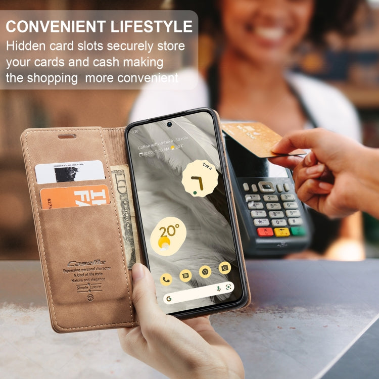 For Google Pixel 8 CaseMe 013 Multifunctional Horizontal Flip Leather Phone Case(Brown) by CaseMe