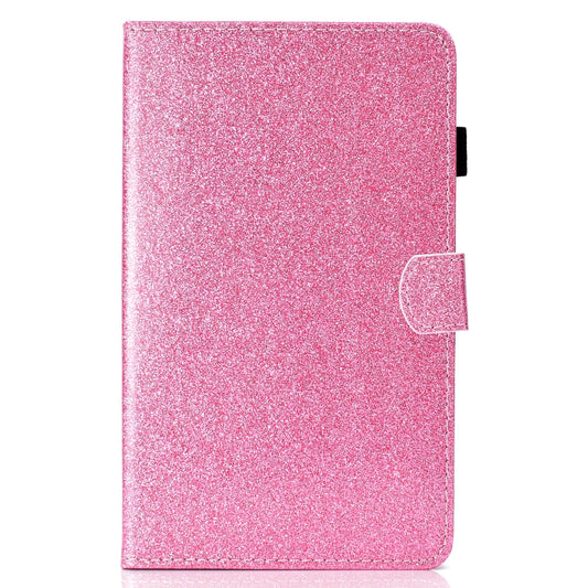 For Samsung Galaxy Tab A11+ / A9+ Glitter Powder Smart PU Tablet Case with Sleep / Wake-up Function(Pink) by bashfashion