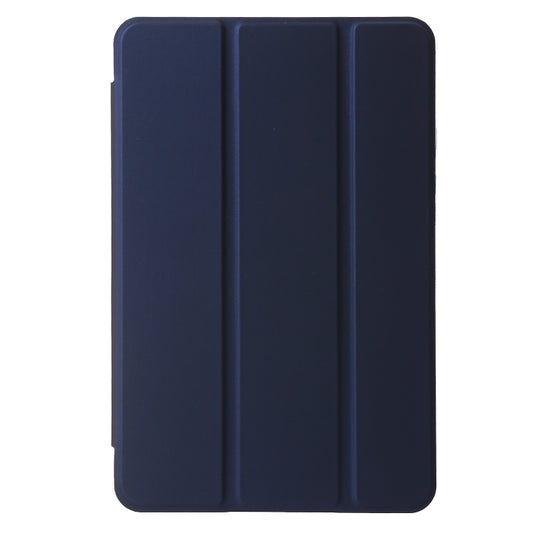 For Samsung Galaxy Tab A9+ 3-Fold Clear Acrylic Leather Tablet Case(Dark Blue) by bashfashion