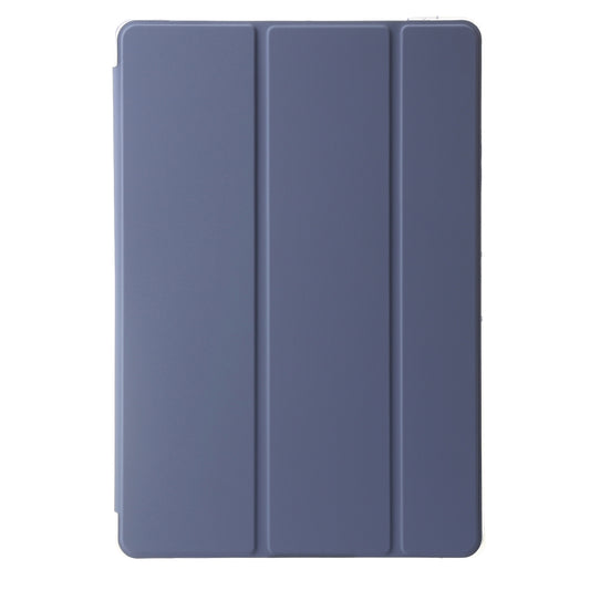 For Samsung Galaxy Tab S10 Ultra 3-Fold Clear Acrylic Leather Tablet Case(Lavender) by bashfashion