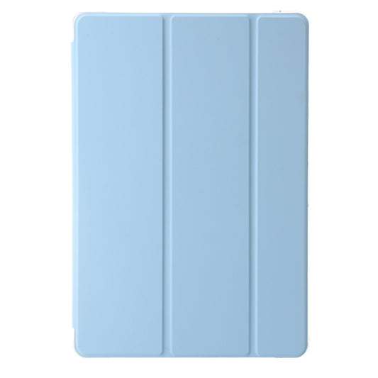For Samsung Galaxy Tab S10 Ultra 3-Fold Clear Acrylic Leather Tablet Case(Ice Blue) by bashfashion
