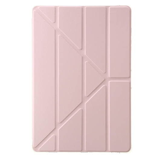 For Samsung Galaxy Tab S9 FE+ Clear Acrylic Deformation Leather Tablet Case(Pink) by bashfashion