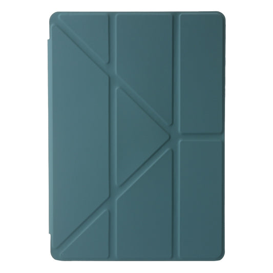 For Samsung Galaxy Tab A11 / A9 Clear Acrylic Deformation Leather Tablet Case(Deep Green) by bashfashion