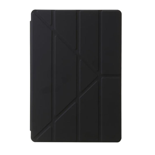 For Samsung Galaxy Tab S10 FE+ Clear Acrylic Deformation Leather Tablet Case(Black) by bashfashion