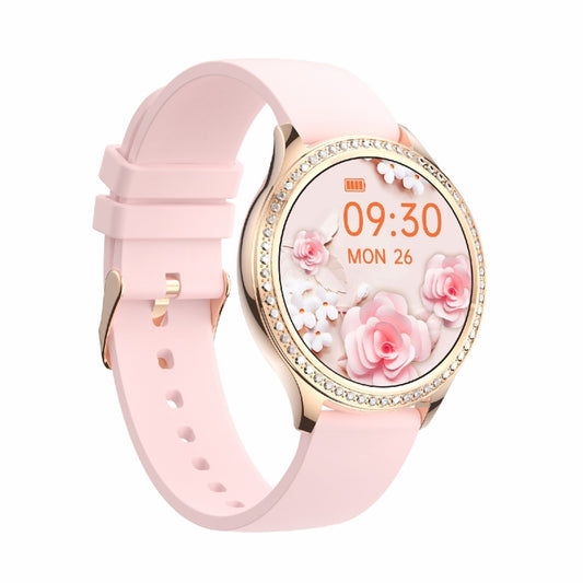 AK53 IP67 BT5.2 1.32inch Smart Watch Support Voice Call / Health Monitoring, Style:Silicone Strap(Gold) by bashfashion