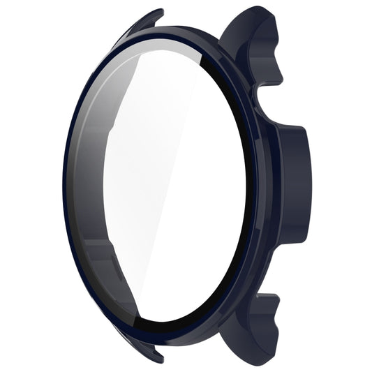 For Amazfit Balance A2286 PC + Tempered Film Integrated Watch Protective Case(Ink Blue) by bashfashion