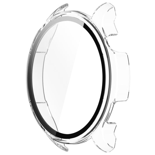 For Amazfit Balance A2286 PC + Tempered Film Integrated Watch Protective Case(Transparent White) by bashfashion