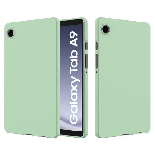 For Samsung Galaxy Tab A9 Pure Color Liquid Silicone Shockproof Tablet Case(Green) by bashfashion