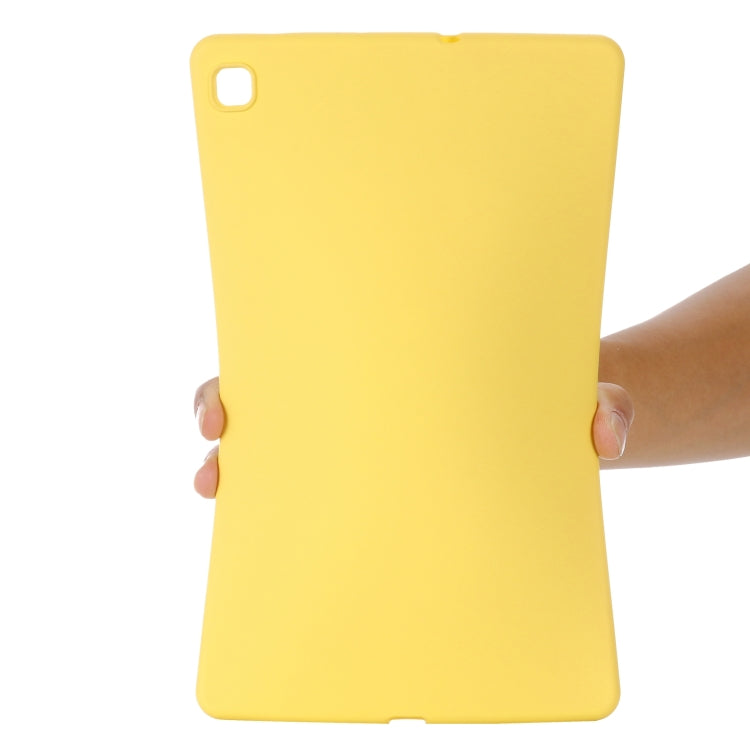 For Samsung Galaxy Tab S6 Lite 2024 Pure Color Liquid Silicone Shockproof Tablet Case(Yellow) by bashfashion