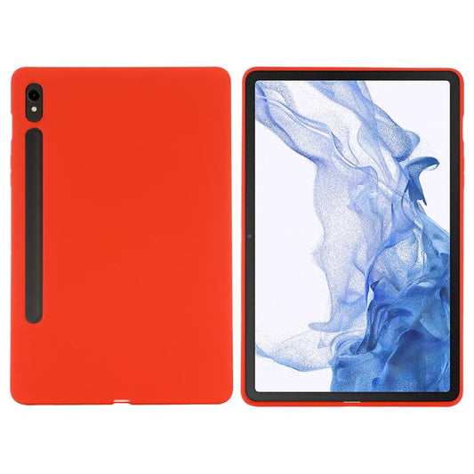 For Samsung Galaxy Tab S10 Lite 5G/S10/S10 FE Pure Color Liquid Silicone Shockproof Tablet Case(Red) by bashfashion