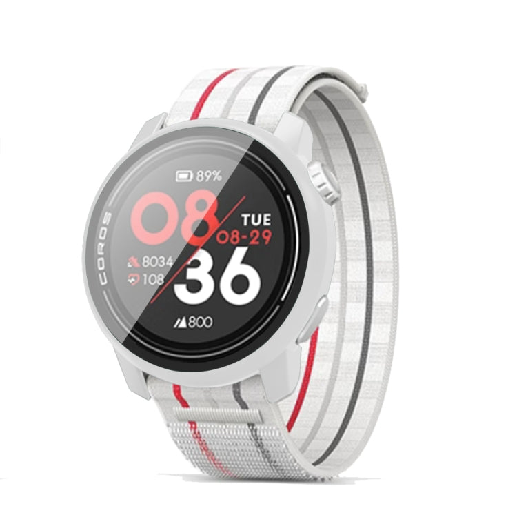 For COROS Pace 3 PC + Tempered Film Integrated Watch Protective Case(White) by bashfashion