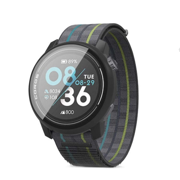 For COROS Pace 3 PC + Tempered Film Integrated Watch Protective Case(Black) by bashfashion