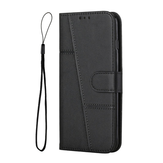 For OPPO A3 Pro Stitching Calf Texture Buckle Leather Phone Case(Black) by bashfashion