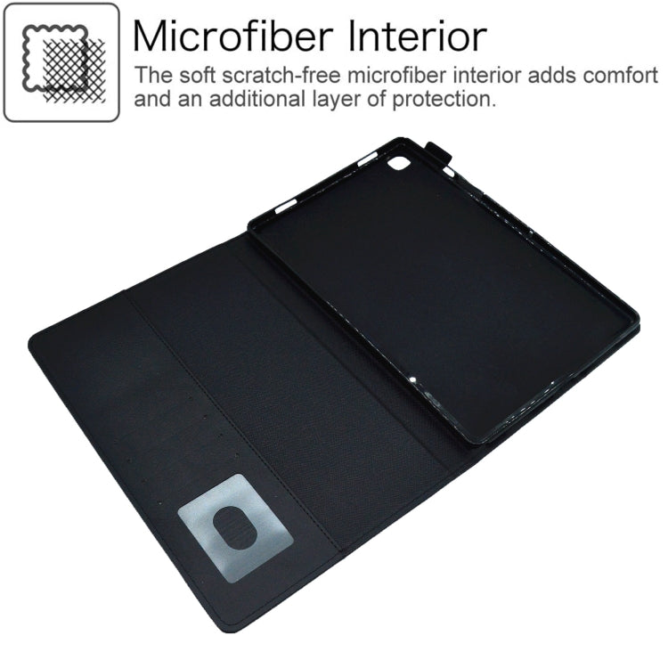 For Samsung Galaxy Tab A11+ / A9+ Suede Cross Texture Magnetic Clasp Leather Tablet Case(Black) by bashfashion