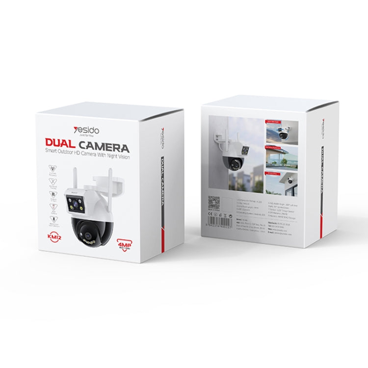 Yesido KM12 2.0MP Dual Lens Full Color HD Camera, Specification:UK Plug by Yesido