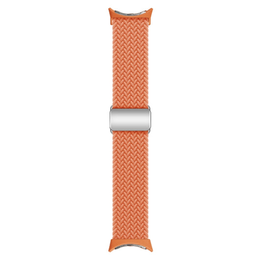 For Google Pixel Watch / Watch 2 Nylon Loop Magnetic Buckle Watch Band(Orange) by bashfashion