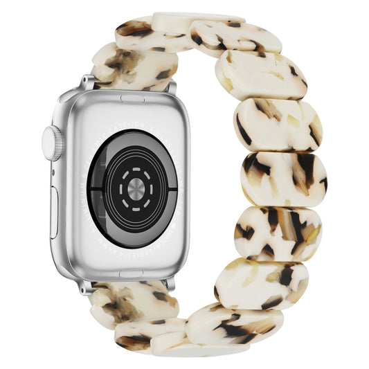 For Apple Watch SE 2023 44mm Stretch Rope Resin Watch Band(Nougat) by bashfashion