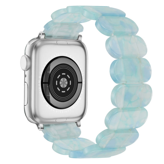 For Apple Watch SE 40mm Stretch Rope Resin Watch Band(Ice Green) by bashfashion