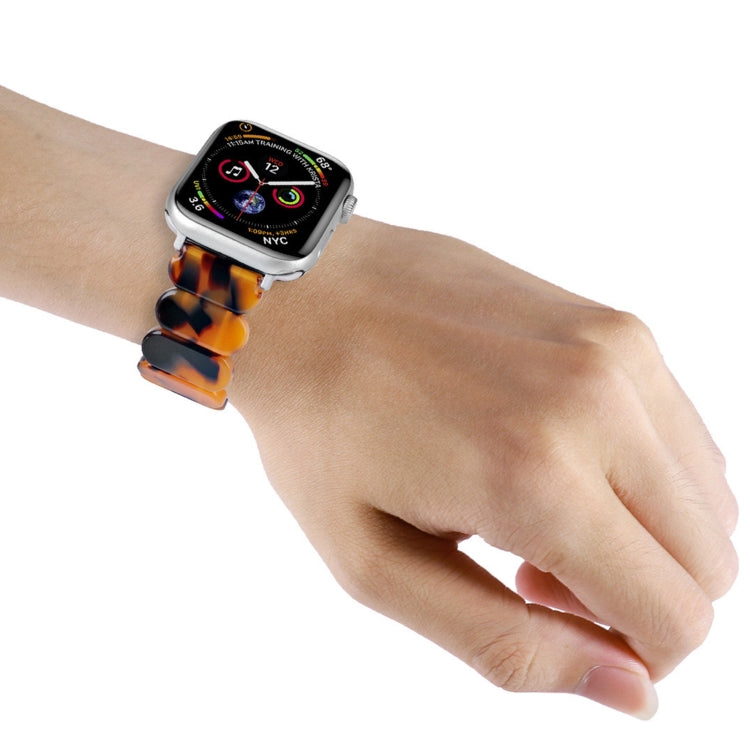 For Apple Watch SE 40mm Stretch Rope Resin Watch Band(Nougat) by bashfashion