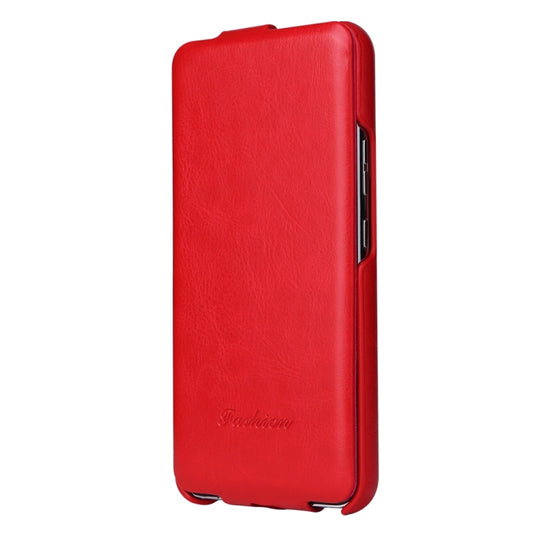 For Samsung Galaxy S24+ 5G Fierre Shann 64 Texture Vertical Flip PU Leather Phone Case(Red) by FIERRE SHANN