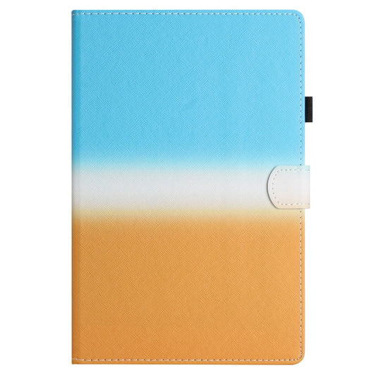 For Samsung Galaxy Tab A11 / A9 Stitching Gradient Smart Leather Tablet Case(Blue Orange) by bashfashion