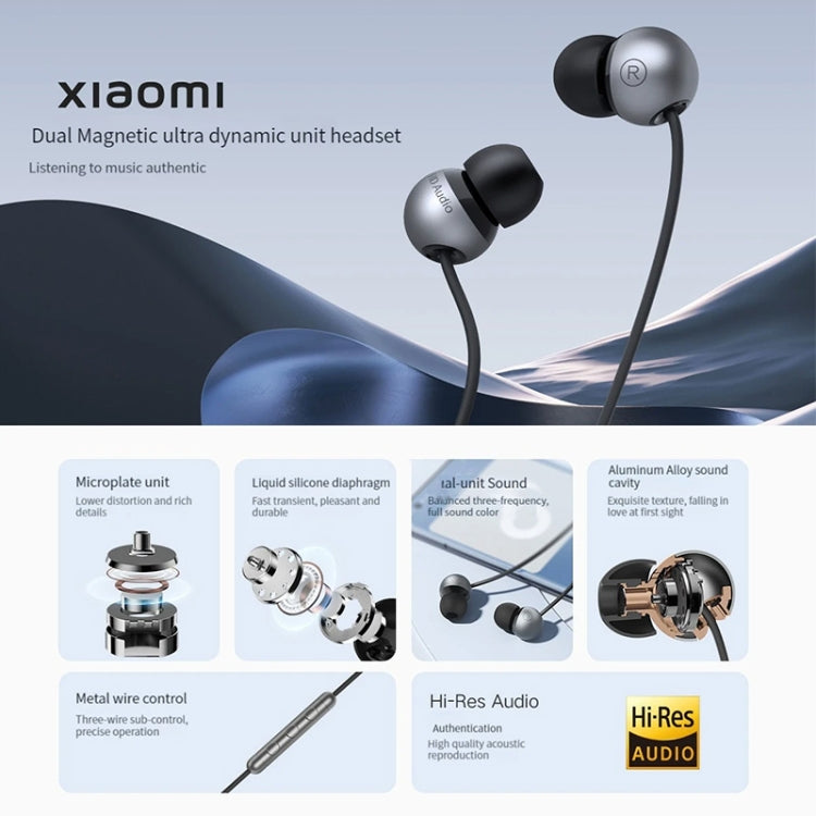 Original Xiaomi Dual Magnetic Super Dynamic Unit Earphone, Length: 1.28m by Xiaomi