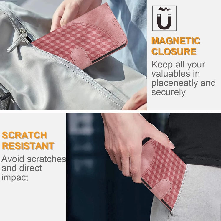 For iPhone 16e YX0060 Elephant Head Embossed Phone Leather Case with Lanyard(Pink) by bashfashion