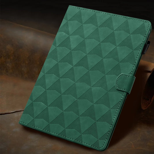 For Samsung Galaxy Tab S6 Lite P610 Diamond Texture Embossed Leather Smart Tablet Case(Green) by bashfashion