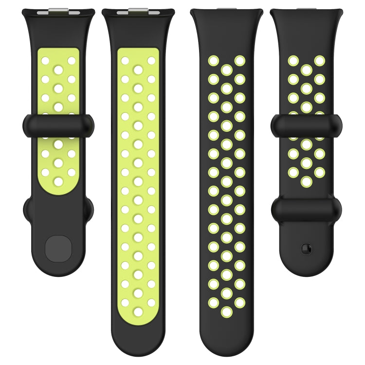 For Redmi Watch 4 Two Color Silicone Sports Watch Band(Grey White) by bashfashion