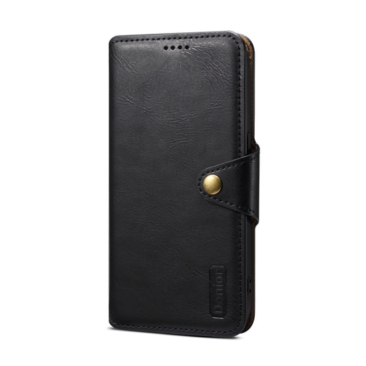For iPhone 15 Plus Denior Cowhide Texture Wallet Style Leather Phone Case(Black) by Denior