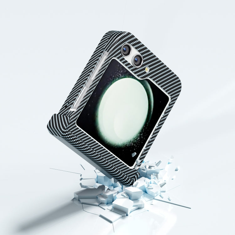 For Samsung Galaxy Z Flip5 5G Carbon Fiber All-inclusive Water Sticker Phone Case(Green) by bashfashion