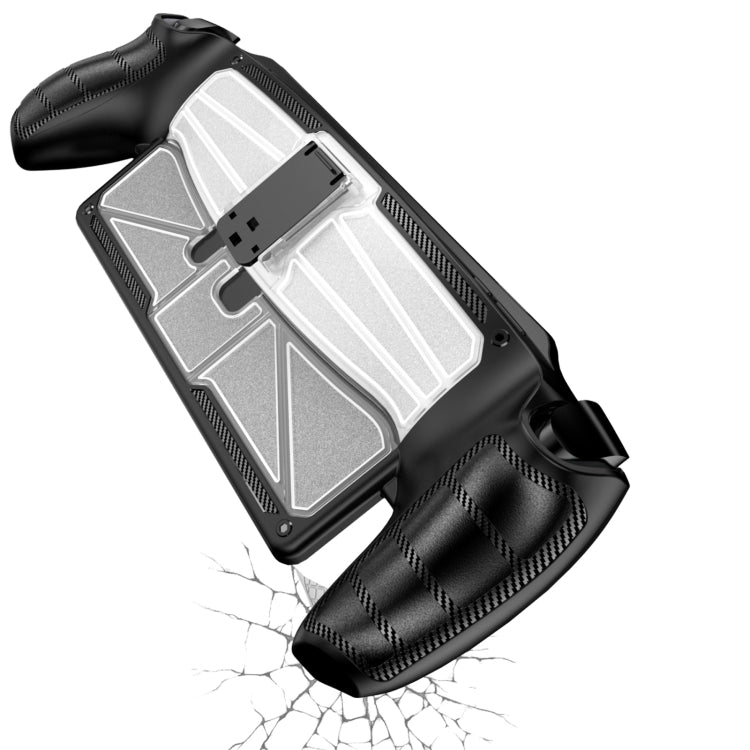 For Sony PlayStation Portal TPU + PC Game Console Protective Case with Holder(White) by bashfashion