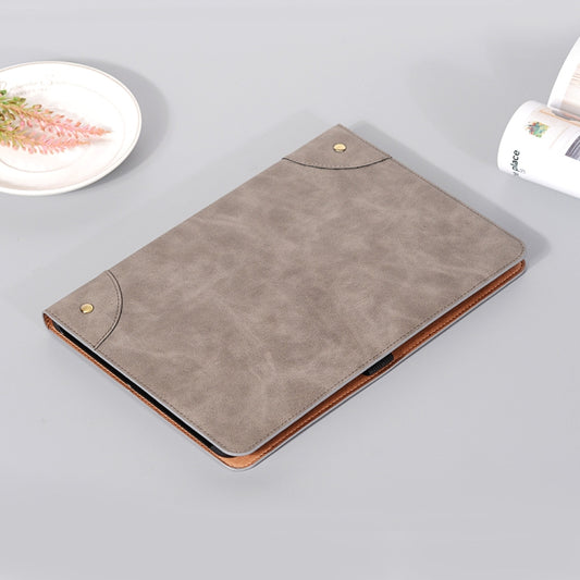 For Samsung Galaxy Tab S9 FE Retro Book Leather Tablet Case(Grey) by bashfashion
