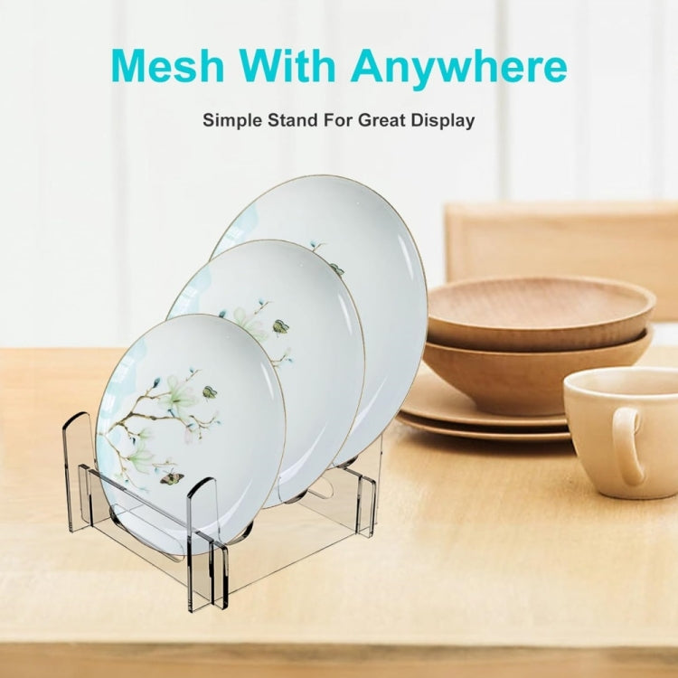 Acrylic Removable Plate Storage Rack Multi-layer Dish Drainer, Size:16.5 x 15.3 x 11.5cm by bashfashion