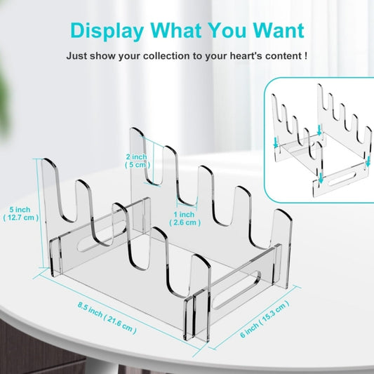 Acrylic Removable Plate Storage Rack Multi-layer Dish Drainer, Size:21.6 x 15.3 x 12.5cm by bashfashion