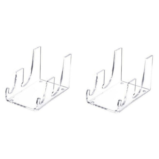 2pcs / Pack Acrylic Transparent Plate Storage Rack Tableware Display Stand by bashfashion