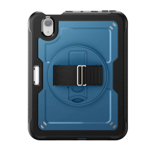 For iPad mini 2024 / mini 6 Honeycomb Hand Grip Turntable Stand Tablet Case(Navy Blue) by bashfashion