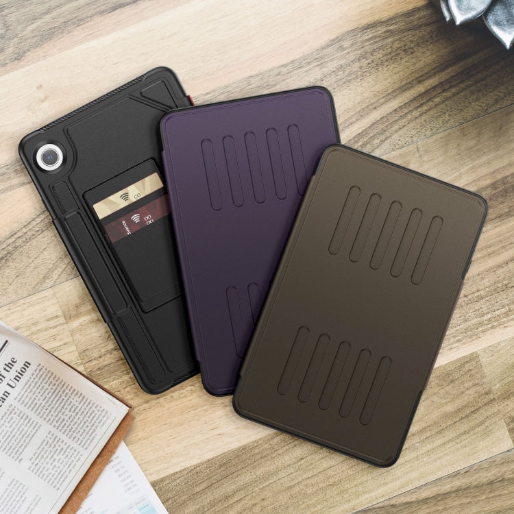 For Samsung Galaxy Tab A11 / A9 Notebook Magnetic Leather Tablet Case(Brown) by bashfashion