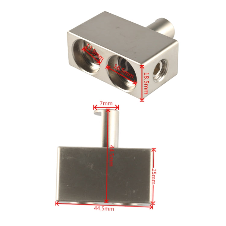 2pcs / Set Car Audio Modification 2 in 1 Wire Power Supply Terminals(Silver) by bashfashion