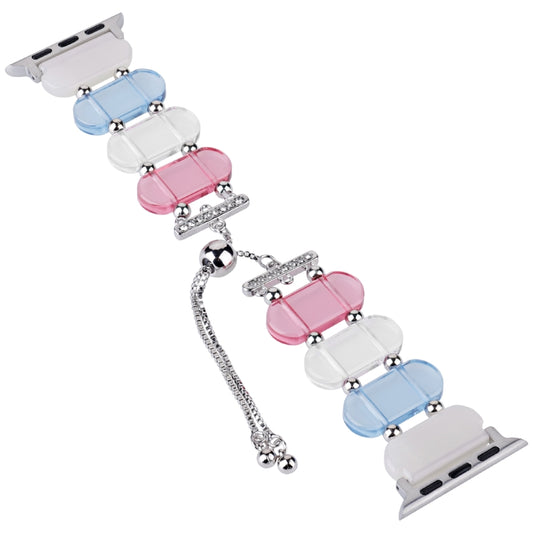 For Apple Watch SE 2023 40mm Resin Retractable Chain Watch Band(Colors) by bashfashion