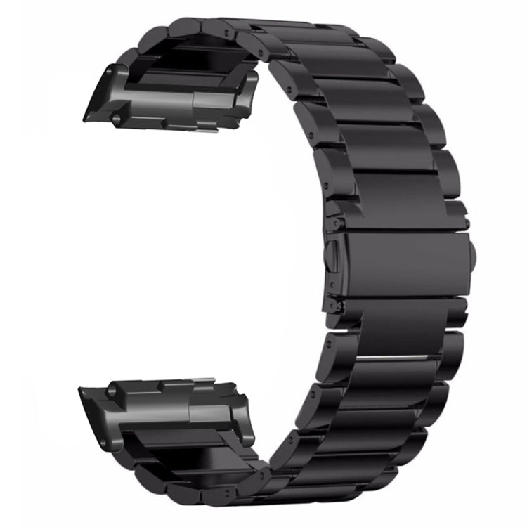 For Huawei Watch D Three-Bead Stainless Steel Watch Band(Black) by bashfashion