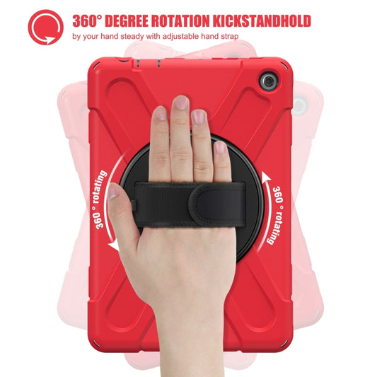 For Amazon Kindle Fire HD10 2023 Silicone Hybrid PC Full Body Tablet Case(Red) by bashfashion