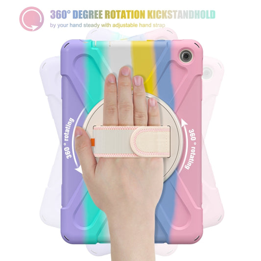 For Amazon Kindle Fire HD10 2023 Silicone Hybrid PC Full Body Tablet Case(Colorful Pink) by bashfashion