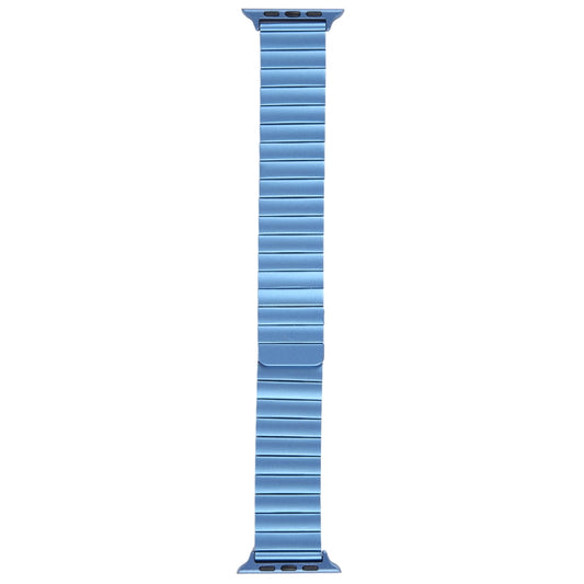 For Apple Watch Series 8 41mm Bamboo Stainless Steel Magnetic Watch Band(Blue) by bashfashion