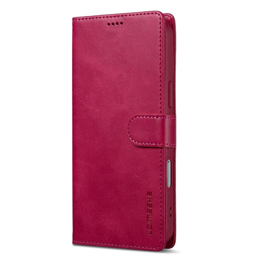 LC.IMEEKE Calf Texture Horizontal Flip Leather Case For iPhone 17 Pro(Red) by LC.IMEEKE