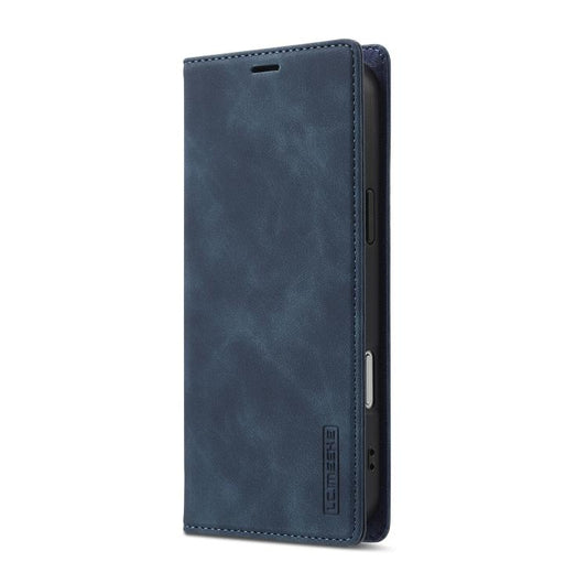 For iPhone 17 Pro LC.IMEEKE Strong Magnetism Microfiber Leather Phone Case(Blue) by LC.IMEEKE